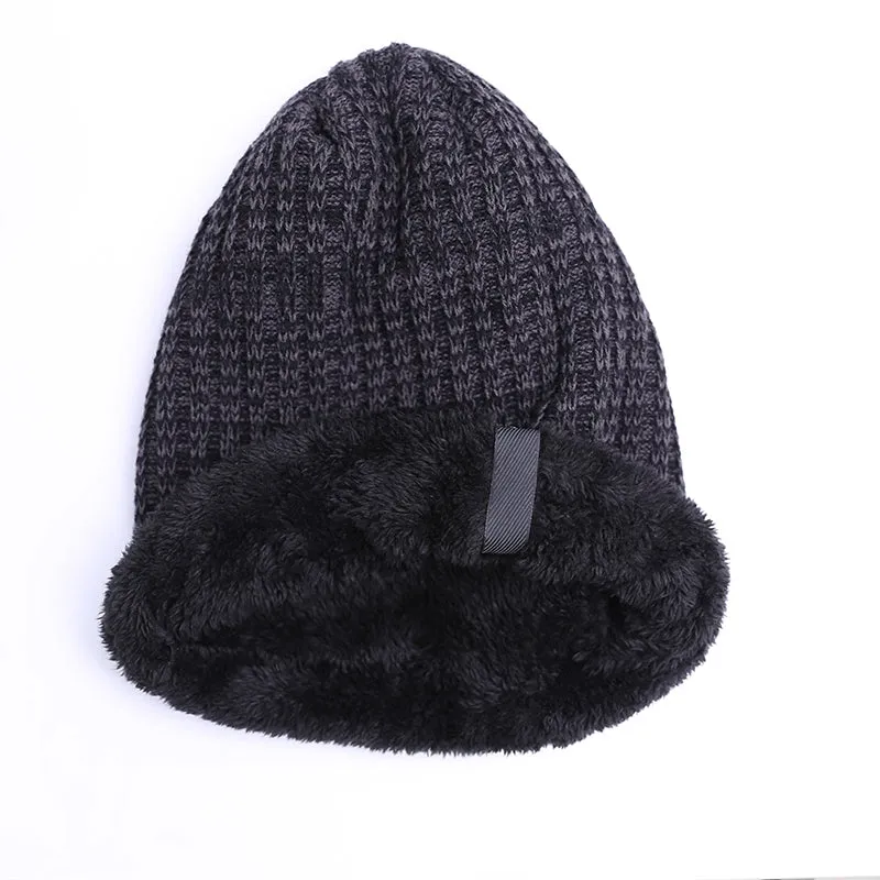 Fashion Warm Winter Knitted Beanie Hat For Men -  Blue, Dark Gray,Khaki, Light Gray, Red