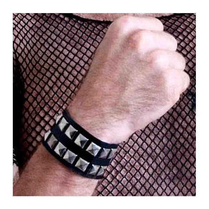Punk Double Studded Wrist Cuff
