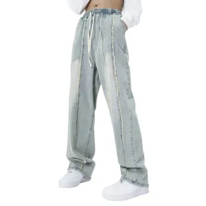 Street Stripe Embroidery Casual Jeans
